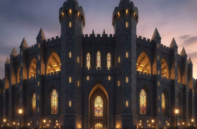 Fantasy-Festung-Stadion