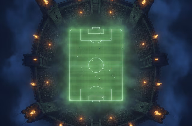 Stadion mit Festungsmauern